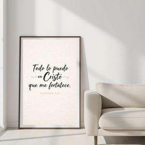 Spanish Christian Wall Art Printable Set, Bible Verses in Spanish, Neutral Minimalist Decor, Scripture Prints for Home