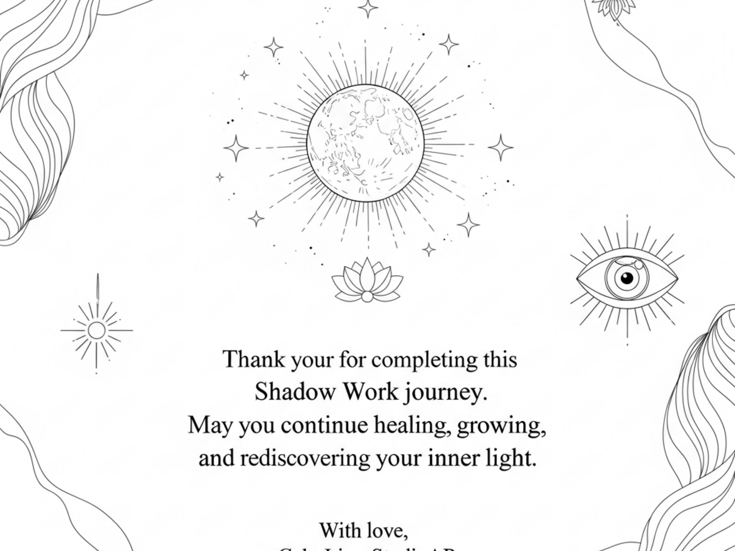 Shadow Work Coloring Book Printable | Therapeutic Adult Coloring Pages ...