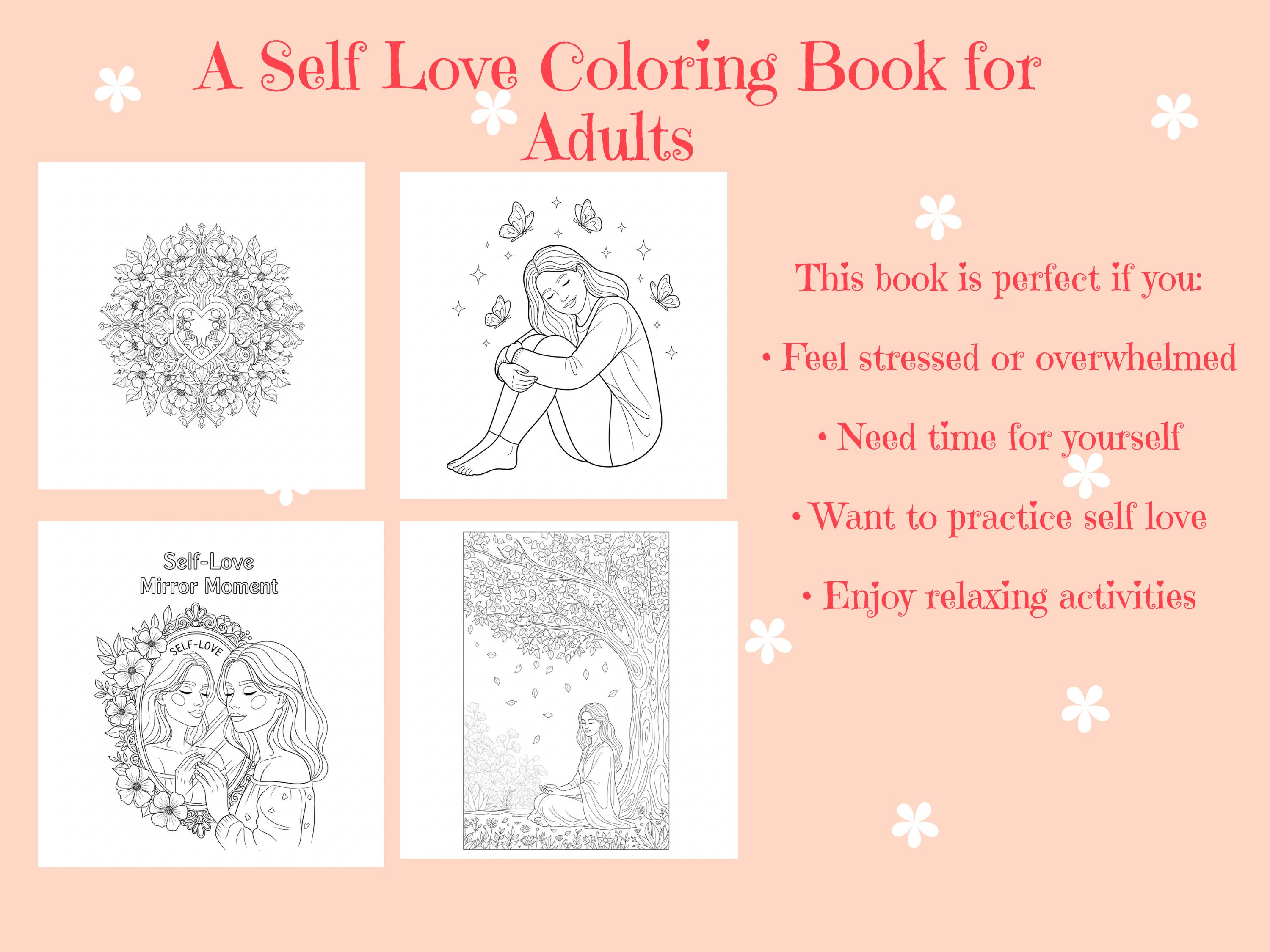 Self Love Coloring Book Printable for Adults-healing - Mindfulness Self ...