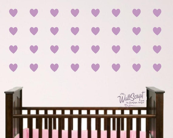 Heart nursery wall decal