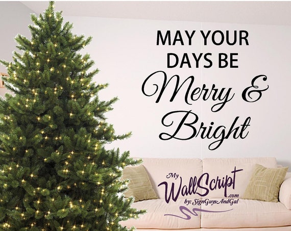 Christmas wall art, Merry and Bright