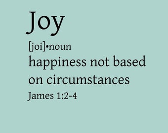 Joy Bible Verse Wall Decal: Sunday School, Nursery Decor