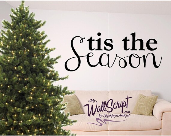 Christmas wall art, Tis teh Season, for unto us a child is born