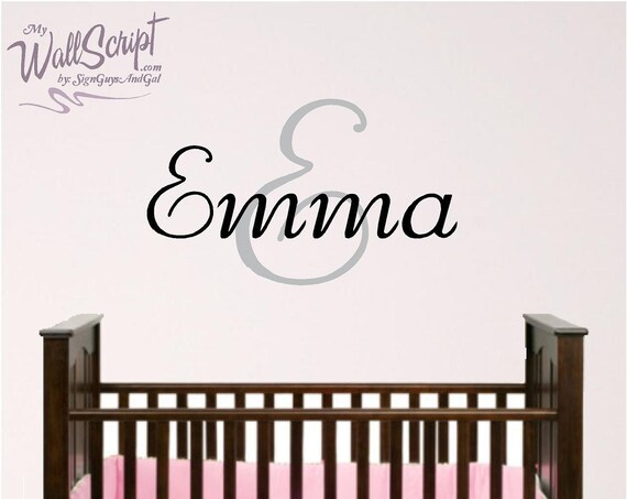 Personalized Monogram Wall Decal, Girl room wall decal