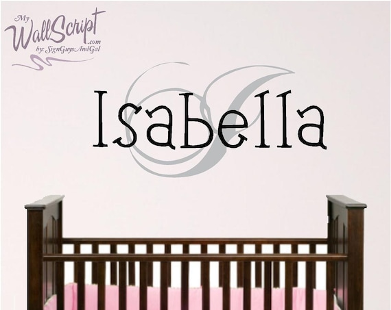 Personalized Monogram Wall Decal, Girl or Boy room wall decal
