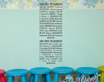 Books of the Bible Wall Decal: Sunday School Classroom Decor - Etsy
