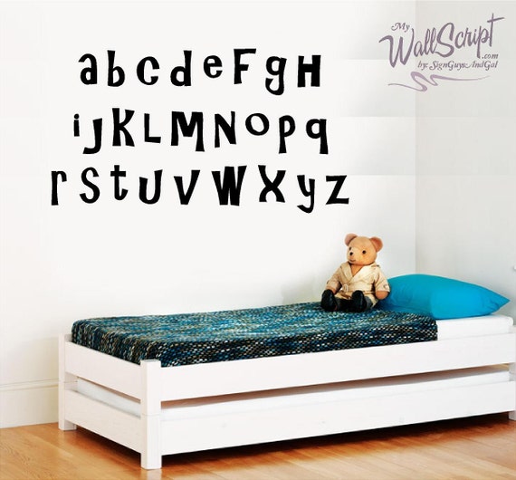 Alphabet childern room wall decal decor