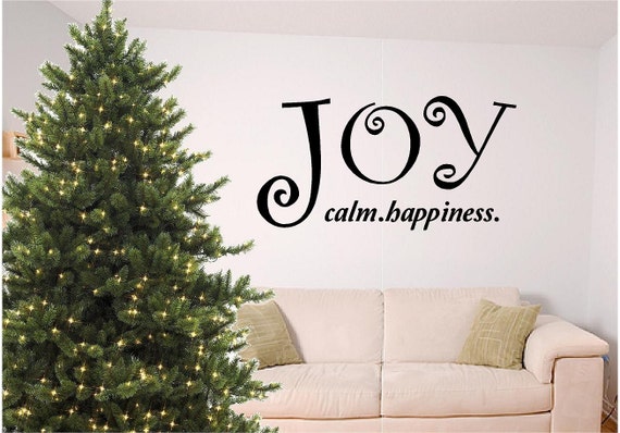 Christmas wall art, JOY, Calm. Happiness.