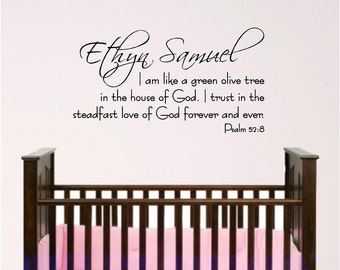 Personalized Child's Name wall decal, Nursery wall art sticker