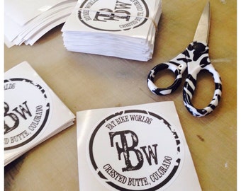 50 Custom Printed Logo Stickers: Vinyl Decals, Product Labels