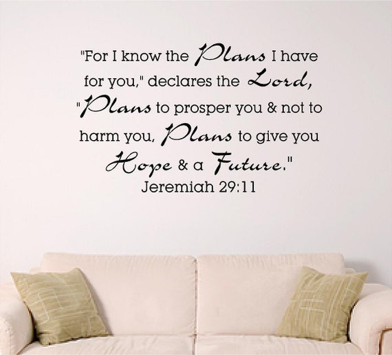 Gods plans for you, wall graphic