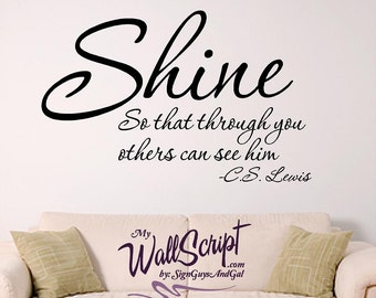Christian Wall Decal: C.S. Lewis Scripture Quote