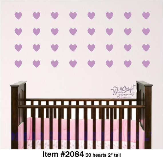 Heart nursery wall decal