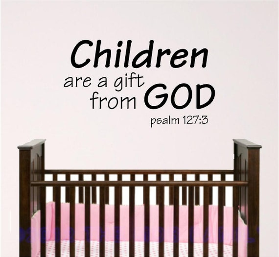 Nursery Wall Art, Chlidren are a gift from God