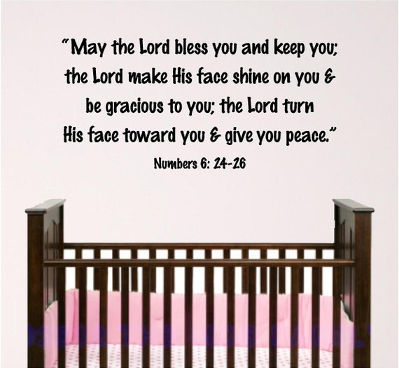 Nursery Bible Verse Wall Art, Lord Bless You