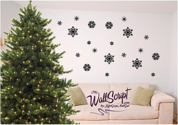 Snowflake wall decals