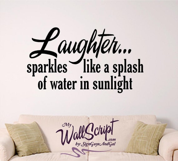 Wall decal for home - laughter - bathroom decal