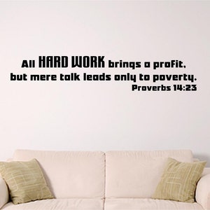 Bible verse wall art, Proverbs 14:23