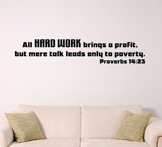 Bible verse wall art, Proverbs 14:23