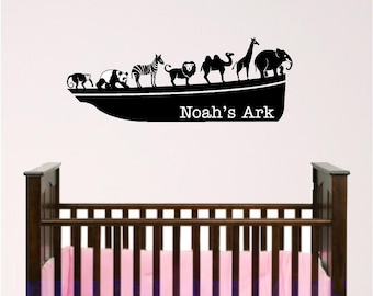 nursery bible verse wall art, noah ark