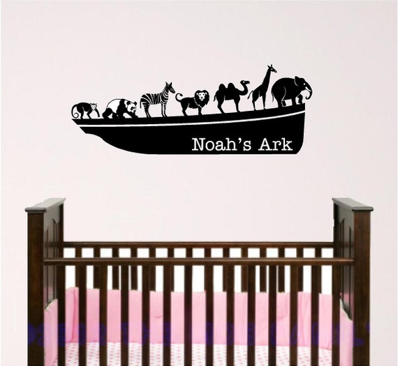 nursery bible verse wall art, noah ark