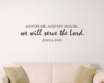 Bible verse wall art, we will serve the Lord