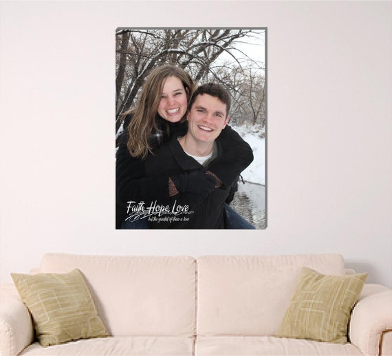 Canvas Photo 18"x24", Faith Hope Love custom canvas print