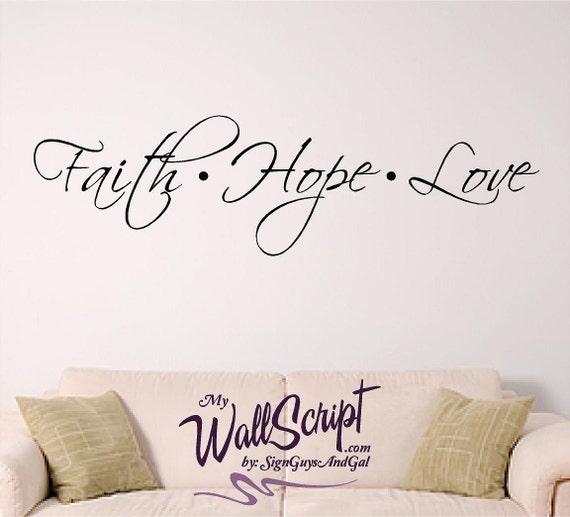 Faith Hope Love wall graphic