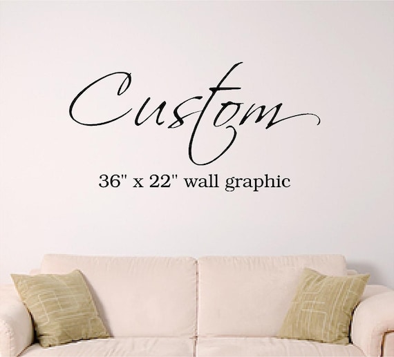 Custom 36" x 22" Wall Decal, custom nursery decal, custom home decal