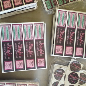 Labels, product labels, 100 custom stickers, sticker printing