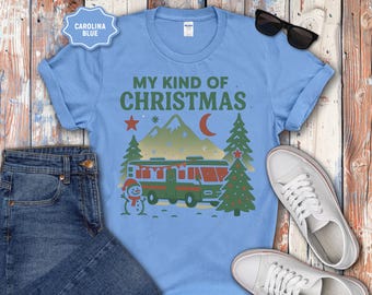 Retro Camper Meine Art Von Weihnachten T-Shirt | Vintage RV Urlaub Shirt