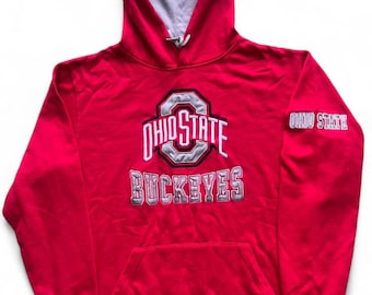 Embroidered OSU Ohio State Buckeyes Big Logo Hoodie Size L