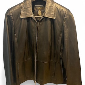 Croft Barrow Leather Jacket - Etsy
