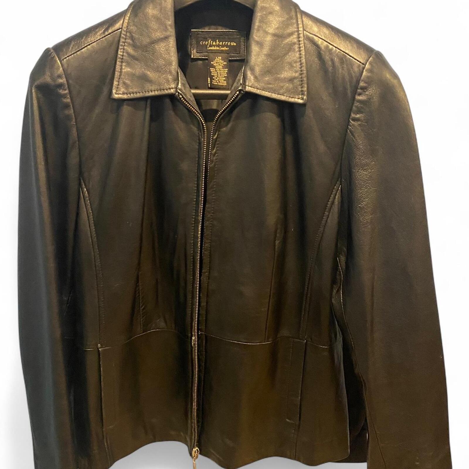 Croft Barrow Leather Jacket - Etsy
