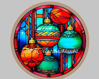 Clear Acrylic Ornament Blank with Vinyl Decal: Christmas DIY Badge Reel craft Supplies