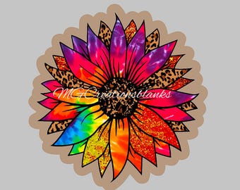 Sunflower Acrylic Blank for Badge Reel & Vinyl Decal