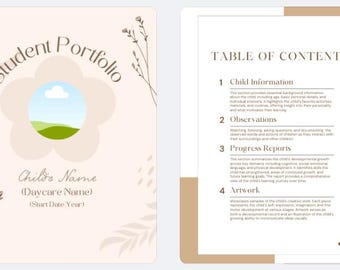 Student/Childcare Portfolio Template