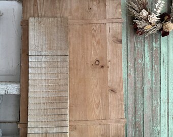 Vintage French Washboard  // Wood Riser