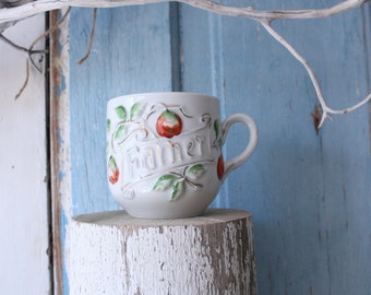 Vintage German Father's Teacup // Farmhouse Collectible