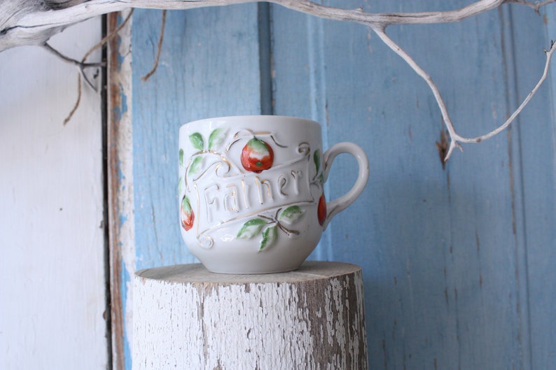 Vintage German Father's Teacup // Farmhouse Collectible image 1