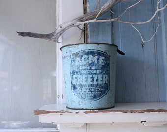 Vintage Ice Cream Bucket // Garden Planter