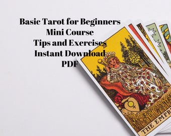 Mini Course: Basic Tarot for Beginners/Tips and Exercises/Instant Download
