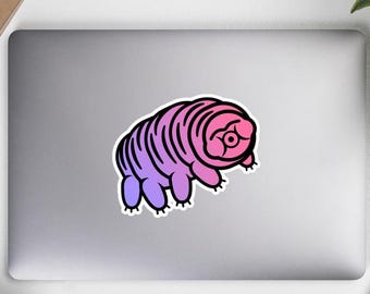 Cosmic Tardigrade Sticker: Water Bear Science Decal for Laptops, Notebooks – Microbiology Art