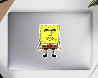 Chudbob Sticker: Spongebob Chudjak Meme Vinyl Decal (Brainrot Humor)