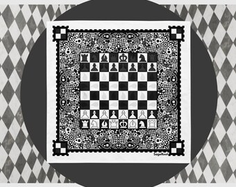 Chess Bandana Chess Player Gift Paisley Board Game Lover Gift Strategy Game Accessory Tournament Chess Gift