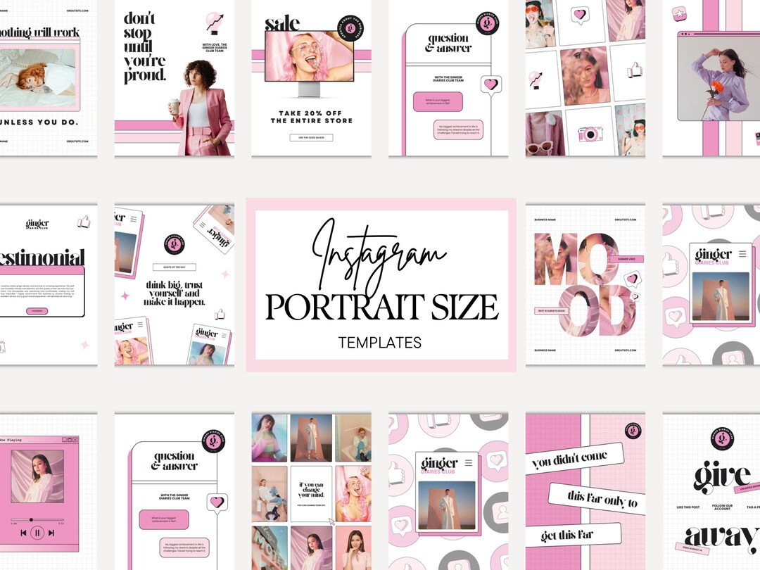 Pink Instagram Post Templates | 30+ Canva Editable Social Media Designs ...