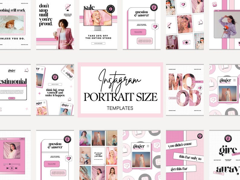 Pink Instagram Post Templates | 30+ Canva Editable Social Media Designs ...