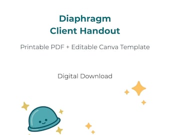 Diaphragm Client Handout | Printable PDF + Editable Canva Template | Hormone‑Free Birth Control Education | Digital Download