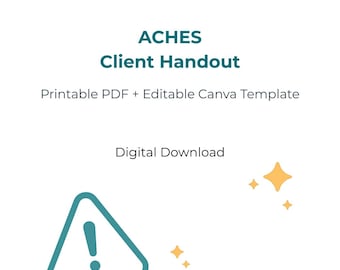 Folleto informativo sobre señales de alerta de ACHES / PDF imprimible + plantilla editable de Canva / Asesoramiento sobre seguridad en el control de la natalidad / Descarga digital