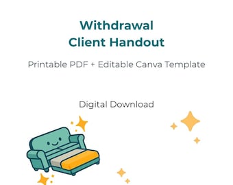 Withdrawal Method (Pull Out) Client Handout | Printable PDF + Editable Canva Template | Birth Control Education | Digital Download